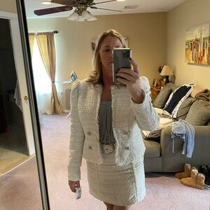 INC International Concepts White Skirt Set